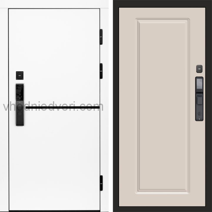 Входная дверь Termo-door ТРЕНД WHITE с электрозамком - Гранд Слоновая кость