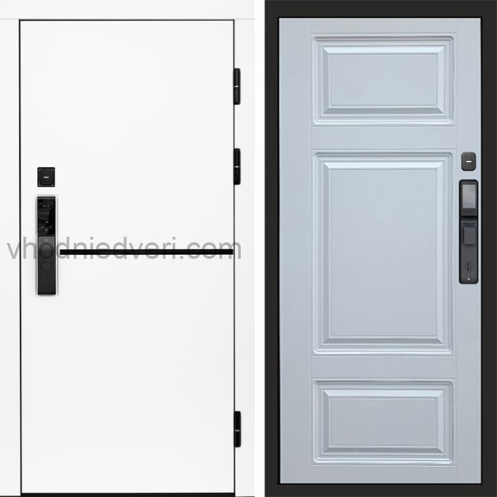 Входная дверь Termo-door ТРЕНД WHITE с электрозамком - Лион Белый софт