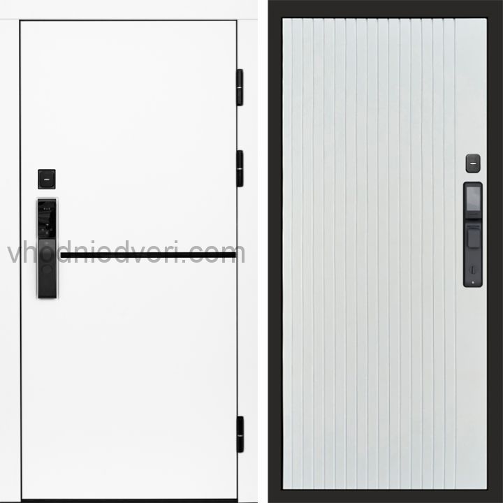 Входная дверь Termo-door ТРЕНД WHITE с электрозамком - Flat Белый софт