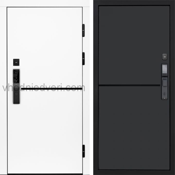 Входная дверь Termo-door ТРЕНД WHITE с электрозамком - Нео Графит