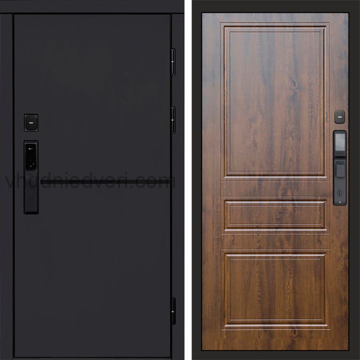 Входная дверь Termo-door ТРЕНД BLACK с электрозамком - Классика Дуб