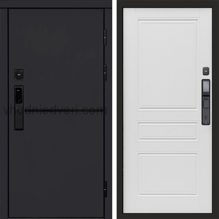 Входная дверь Termo-door ТРЕНД BLACK с электрозамком - Классика Лиственница