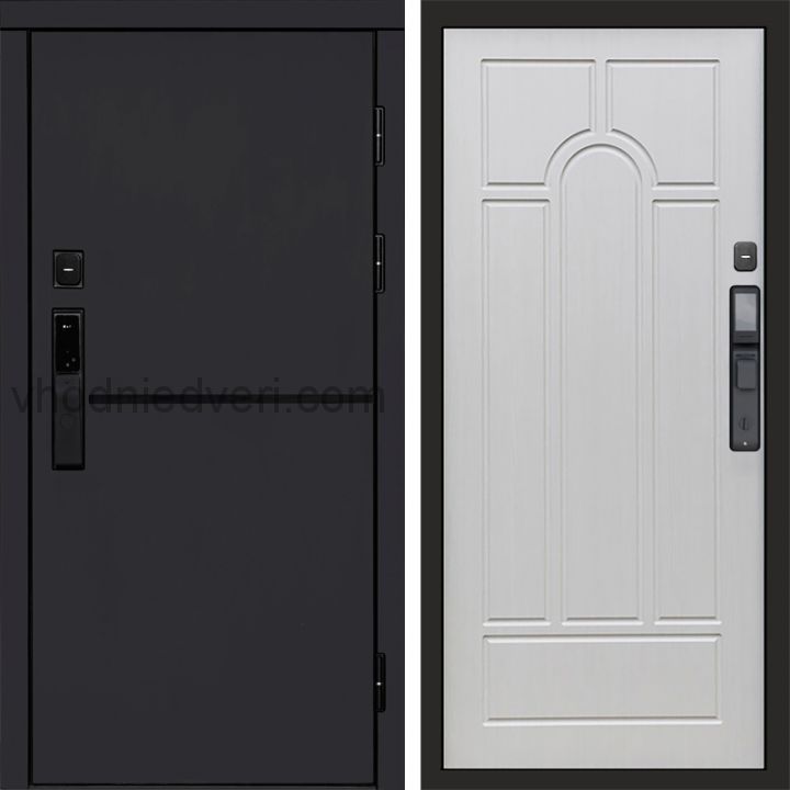 Входная дверь Termo-door ТРЕНД BLACK с электрозамком - Арка Лиственница