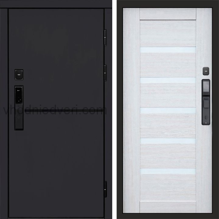 Входная дверь Termo-door ТРЕНД BLACK с электрозамком - Царга Лиственница