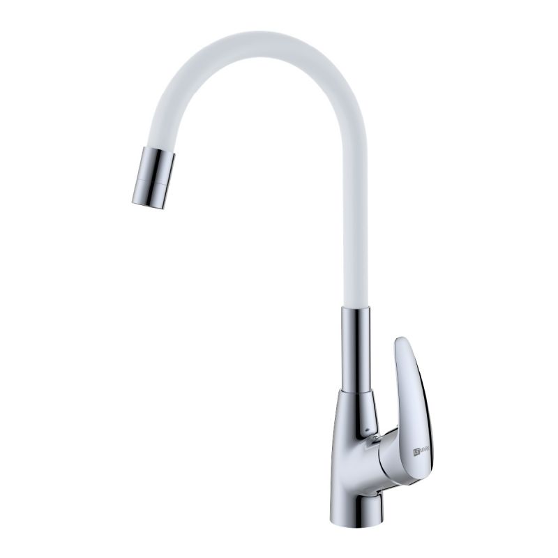 Смеситель для кухни Lemark Linara LM0415C-White , хром, белый