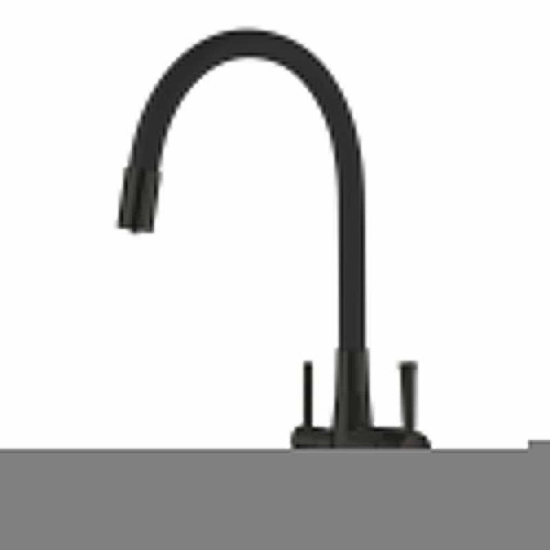Смеситель для кухни Lemark Comfort LM3075BL с гибким изливом, с подключением к фильтру с питьевой водой, черный