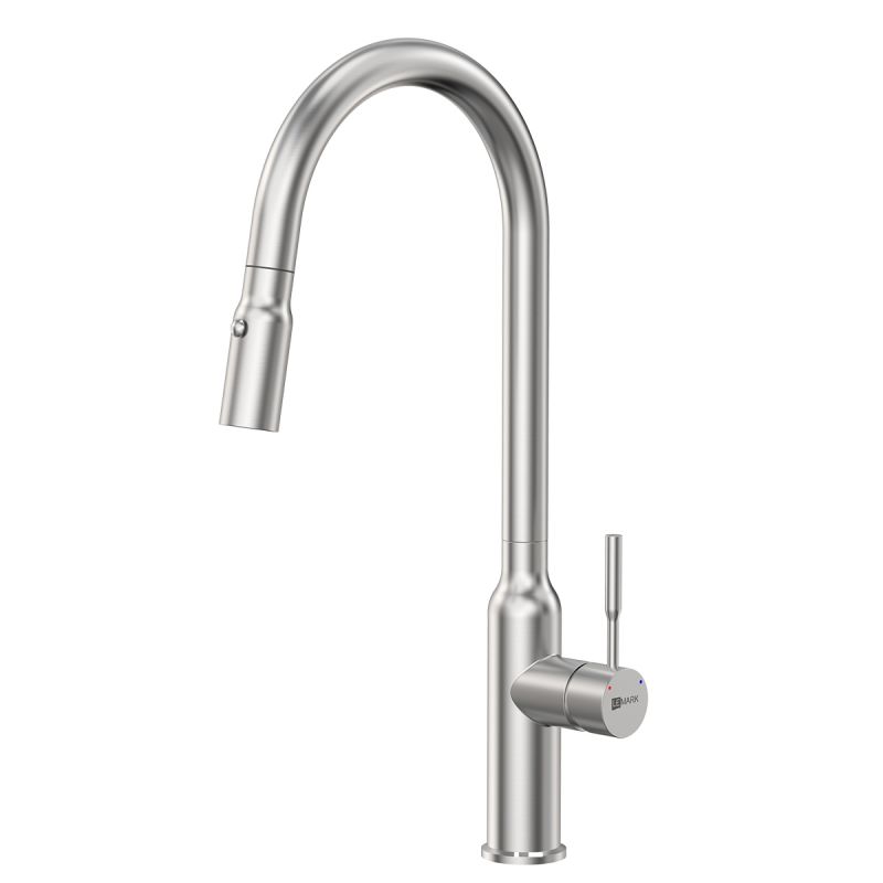 Смеситель для кухни Lemark Expert LM5086S с вытягивающимся поворотным изливом, сталь