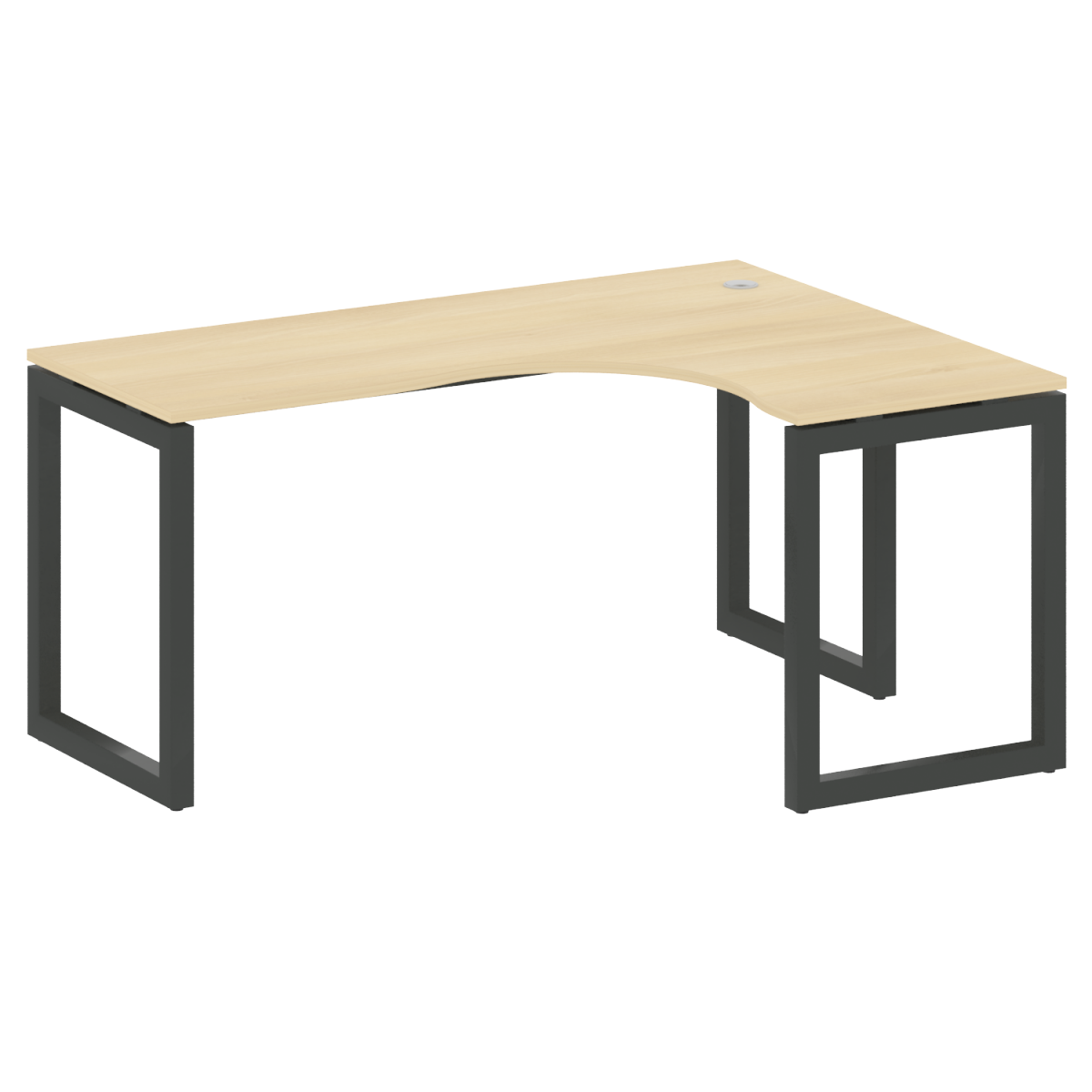 Metal System Quattro Стол криволинейный правый на О-образном мк БО.СА-4 (R)  1600х1200х750