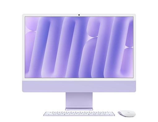 Apple iMac 24 M4 (8C CPU/8C GPU), 16 Гб, 256 Гб SSD, фиолетовый, MWUH3