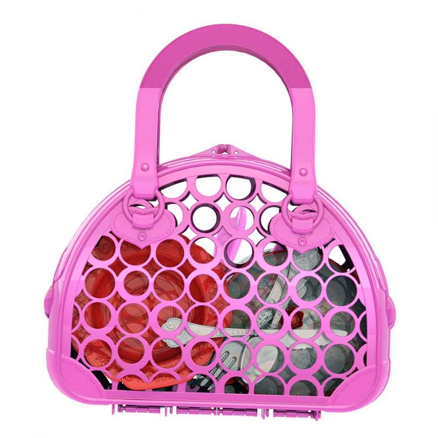 Набор посуды "Чайный сервиз "Волшебная Хозяюшка" (22 предмета в сумке-корзинке)