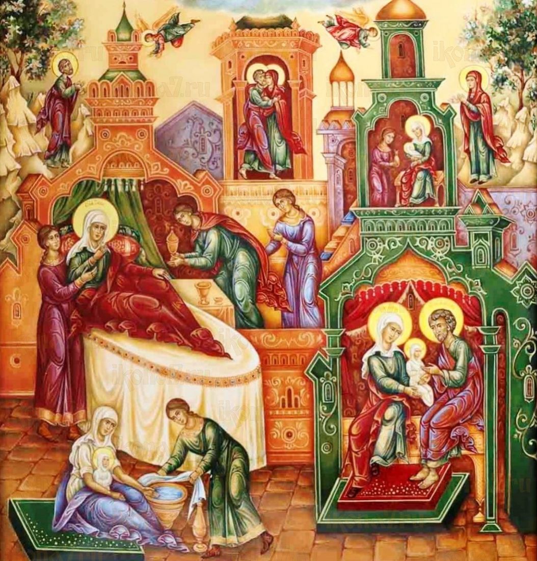 Икона Рождество Пресвятой Богородицы (рукописная вариант 5)
