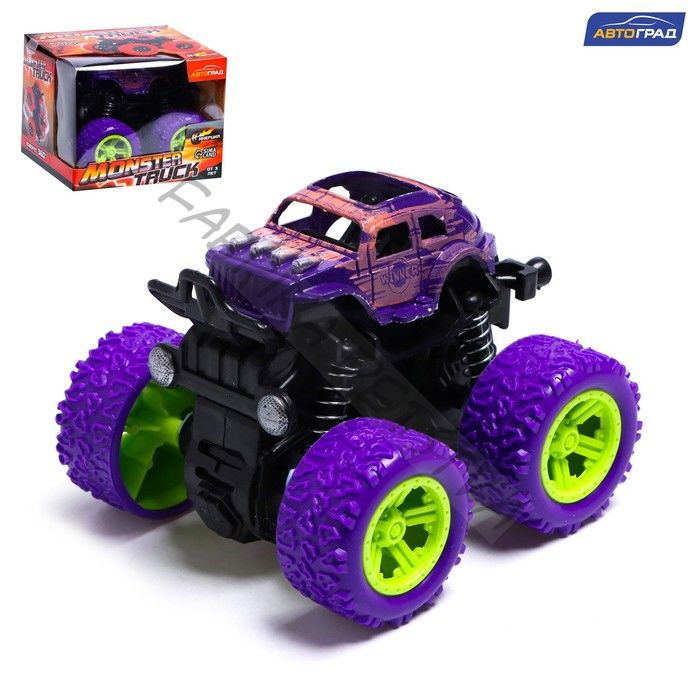 Джип инерционный Monster truck, цвет сиреневый