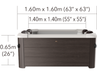 СПА-бассейн MSpa "Tribeca" 850л, 160х160х65см схема 2