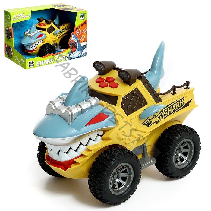 Машина инерционная Shark, свет, цвет жёлтый