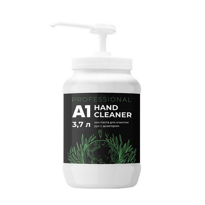 A1 HAND CLEANER Эко-паста для очистки рук с дозатором, объем 3,7л.