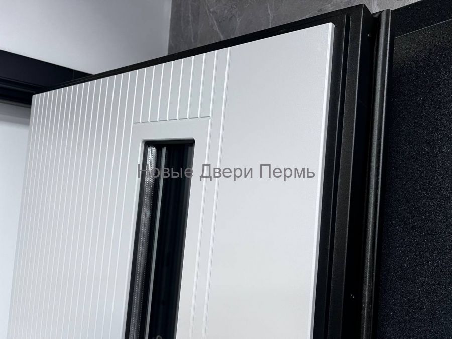 Дверь входная SNEGIR PRO-C MP S60G-30 колоре нероS60G-03 ПВХ Ферро с терморазрывом