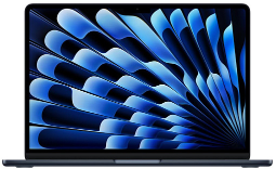 Apple MacBook Air 13 М4 (10C CPU, 8C GPU) 16 Гб, 256 Гб, Midnight (темная ночь), MW123