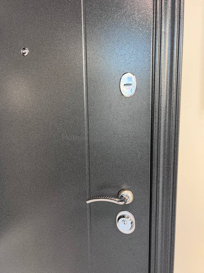 DELTA 100 Темно-серый букле графит, VDM-2, ПВХ Бетон известковый входная дверь