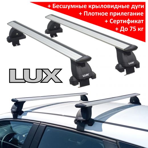 Багажник на крышу Nissan Qashqai (5-dr CUV 2007-13), Lux, крыловидные дуги