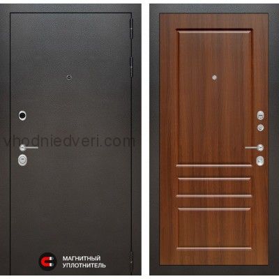 Входная дверь Лабиринт SILVER - 03 Орех бренди
