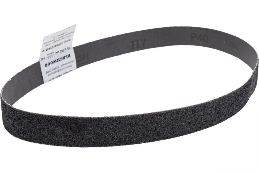 Abraform Лента шлифовальная абразивная бесконечная BLACKWOOD (25х762мм; P40), в упаковке 1шт.