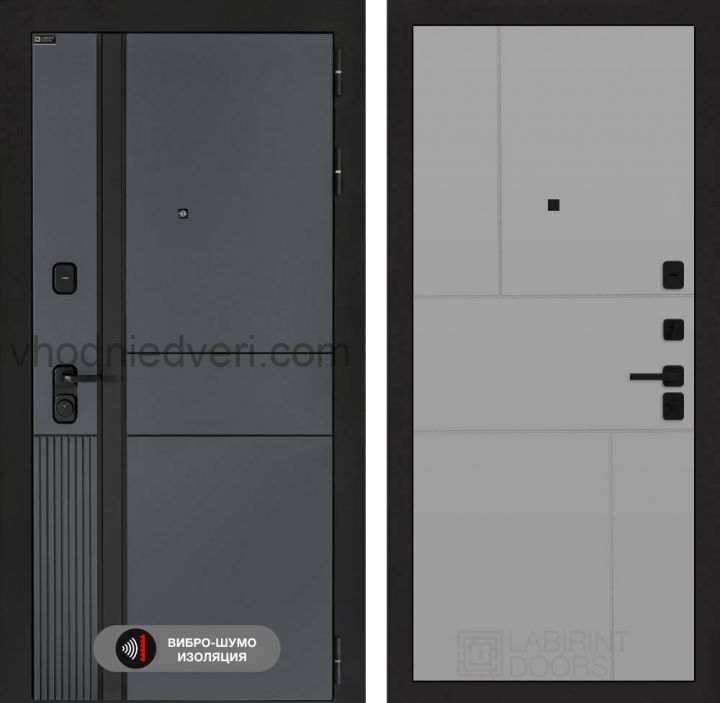 Входная дверь Лабиринт EVOLAB - 21 Грей софт
