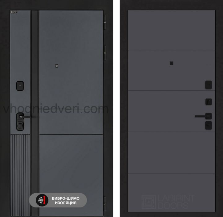 Входная дверь Лабиринт EVOLAB - 13 Графит софт