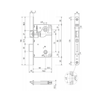 Замок AGB Centro S (B01066.50) под фиксатор схема