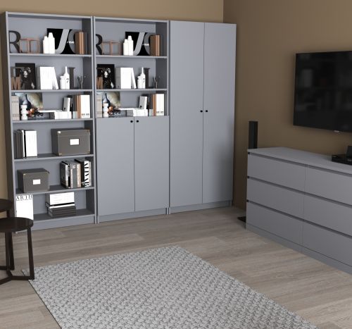 VARMA STAND Открытый стеллаж, серый, 78х198 см