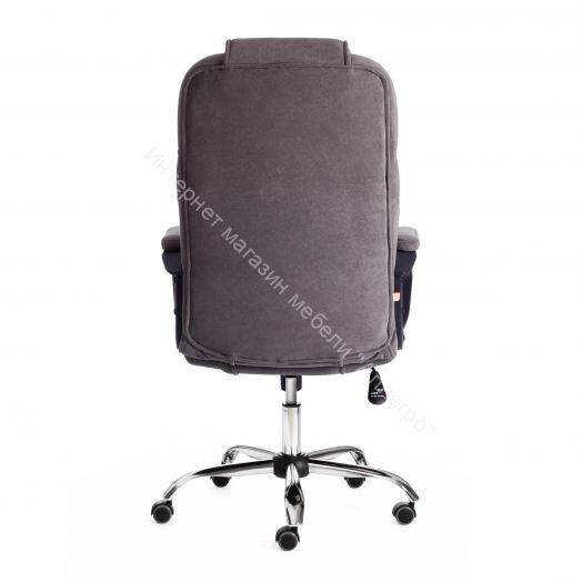 Кресло BERGAMO (хром) (22) флок, серый, 29
