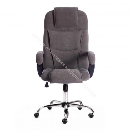 Кресло BERGAMO (хром) (22) флок, серый, 29
