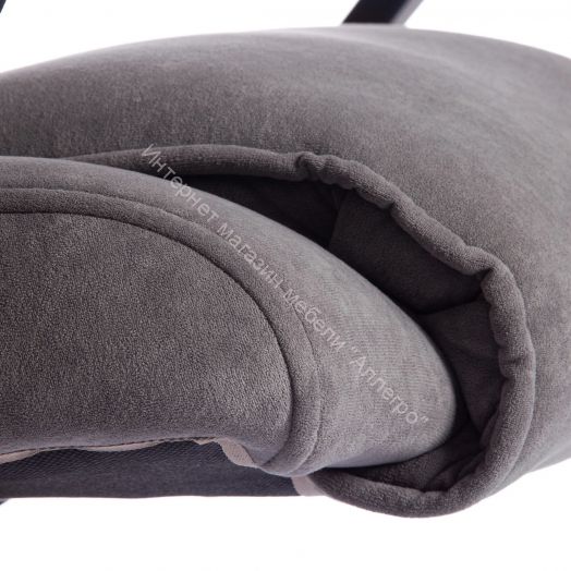 Кресло BERGAMO (хром) (22) флок, серый, 29