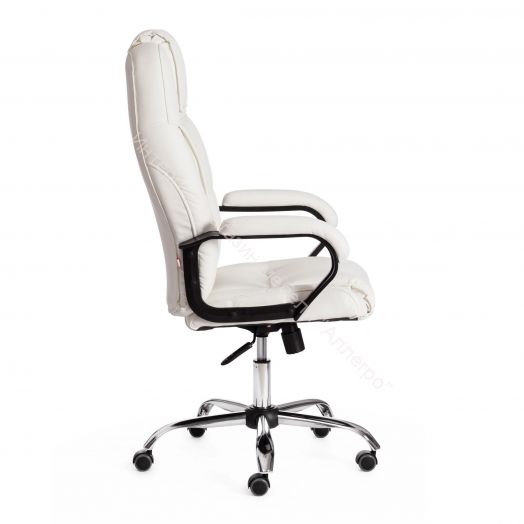 Кресло BERGAMO (хром) (22) кож/зам, белый, 36-01