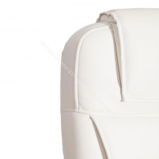 Кресло BERGAMO (хром) (22) кож/зам, белый, 36-01