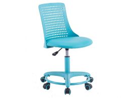 Кресло детское KIDDY, ткань бирюзовая, металл бирюзовый