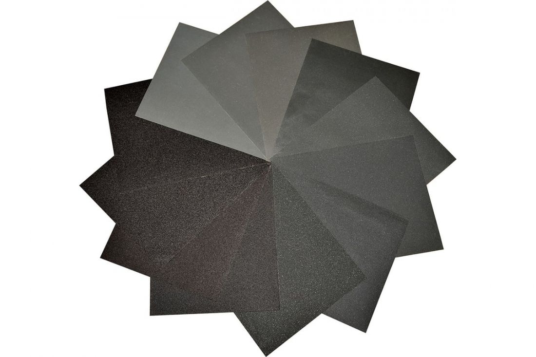 Abraform Набор водостойкой наждачной бумаги KINGSIZE FULL SET-1 (230х280мм) , в упаковке 12шт.