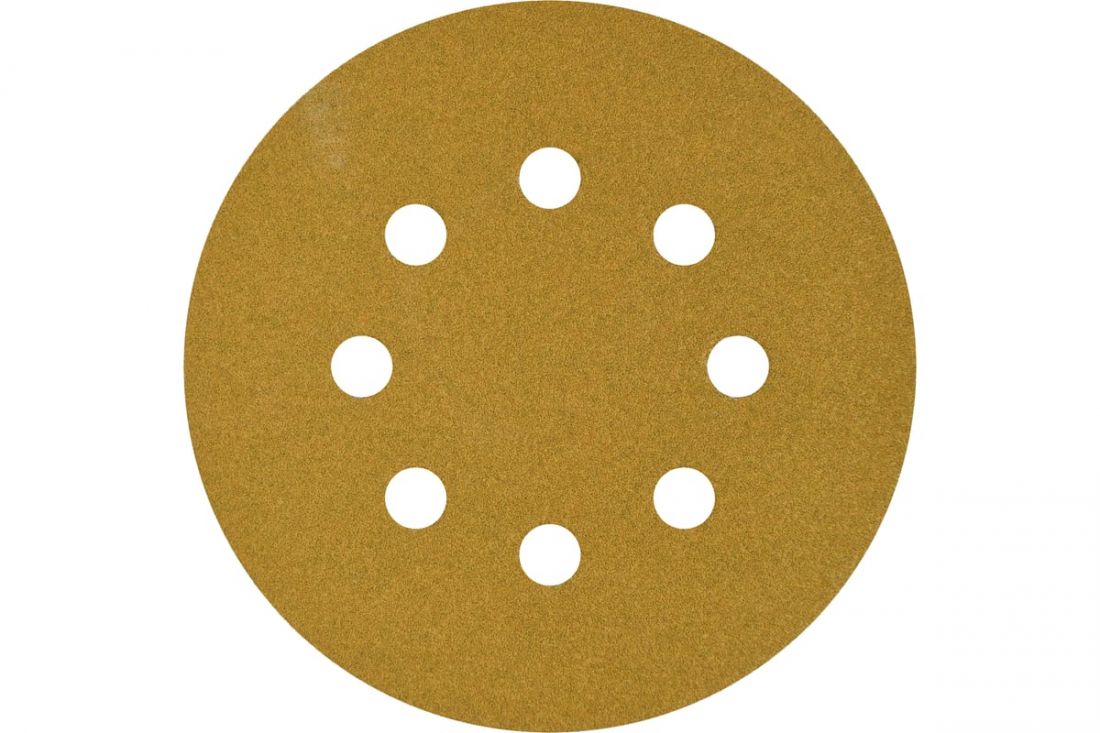 Abraform Шлифовальный круг на липучке  GOLD Classic 125мм; 8отв., P120, в упаковке 50шт.