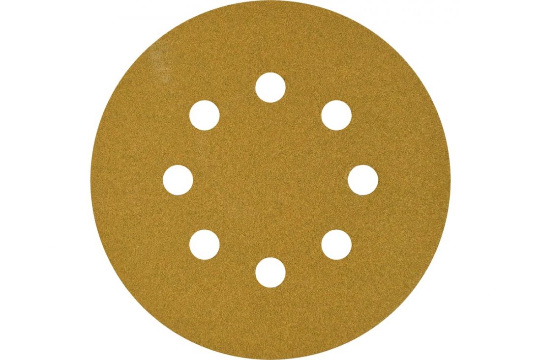 Abraform Шлифовальный круг на липучке  GOLD Classic 125мм; 8отв., P180, в упаковке 50шт.