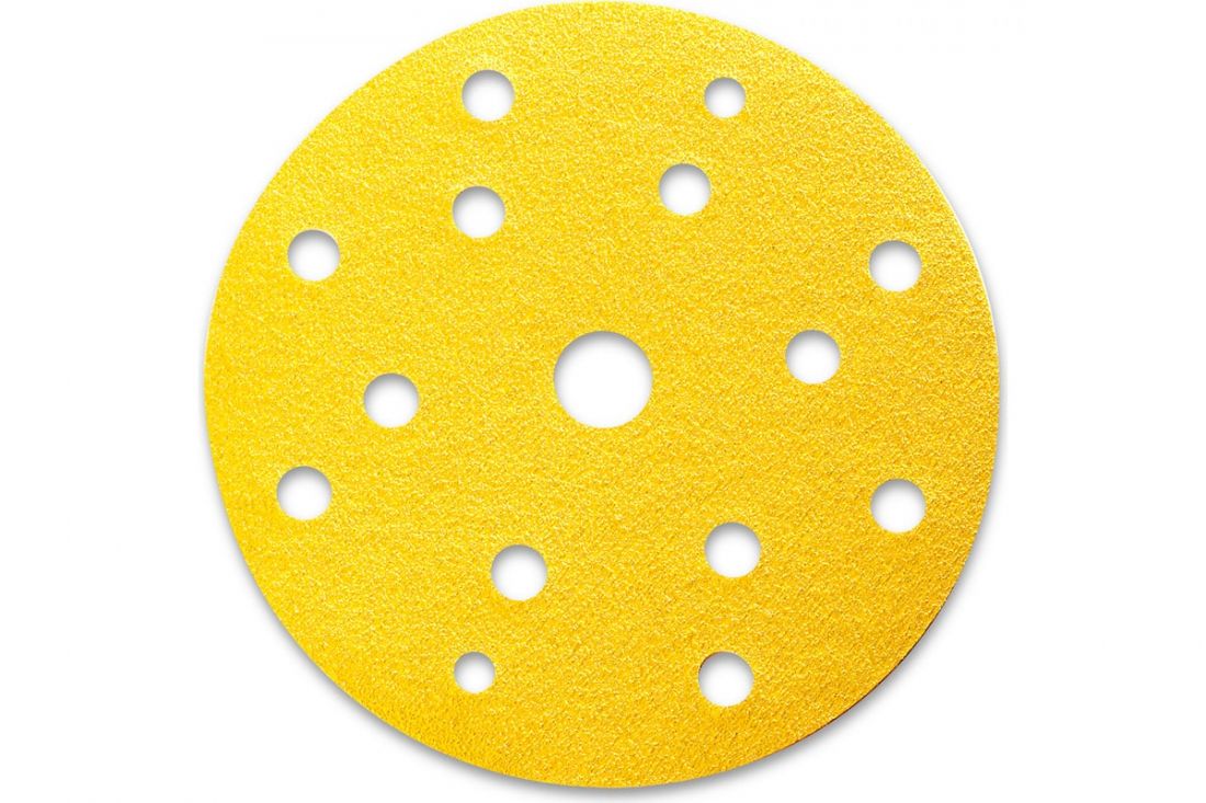 Abraform Шлифовальный круг на липучке  GOLD Classic 150мм; 15отв., P100, в упаковке 50шт.