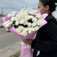 Букет из белых Хризантем (от 9 шт )