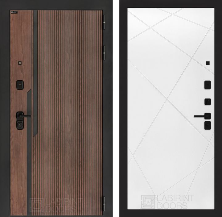 Входная дверь Лабиринт KARMINA 24 Белый софт