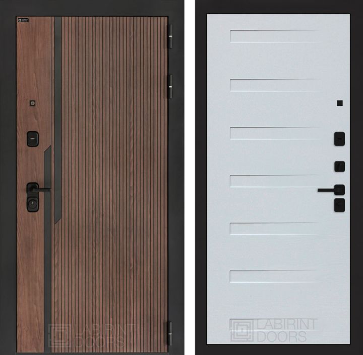 Входная дверь Лабиринт KARMINA 14 Дуб кантри белый горизонтальный