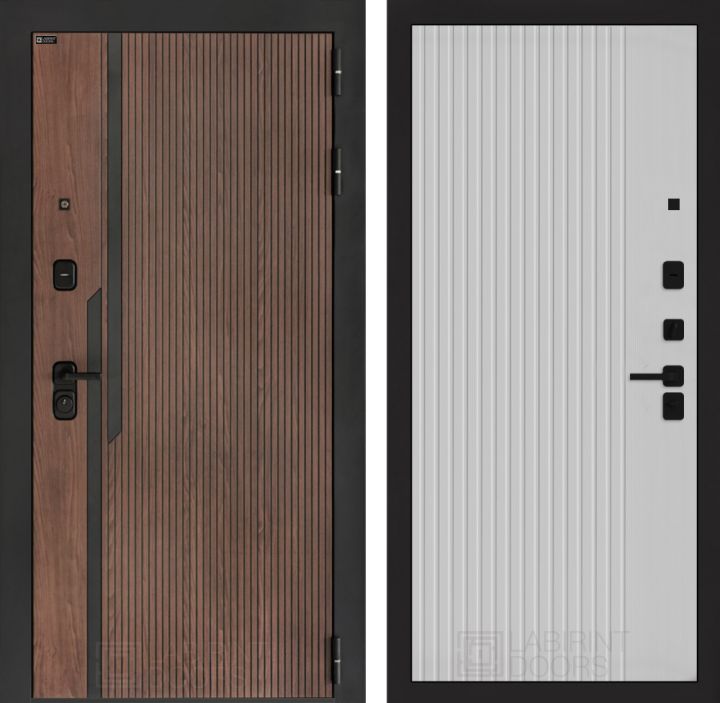 Входная дверь Лабиринт KARMINA 29 Белый софт рельеф