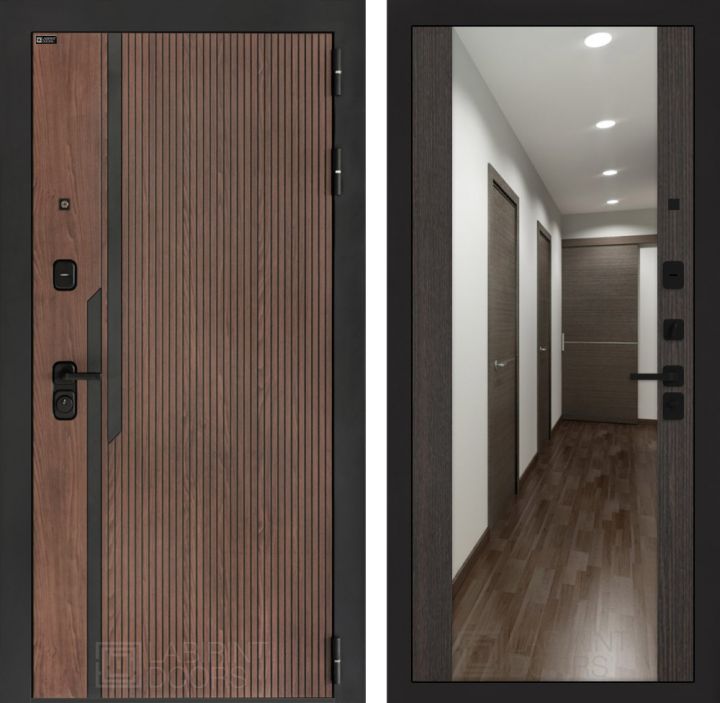 Входная дверь Лабиринт KARMINA с зеркалом Максимум Венге