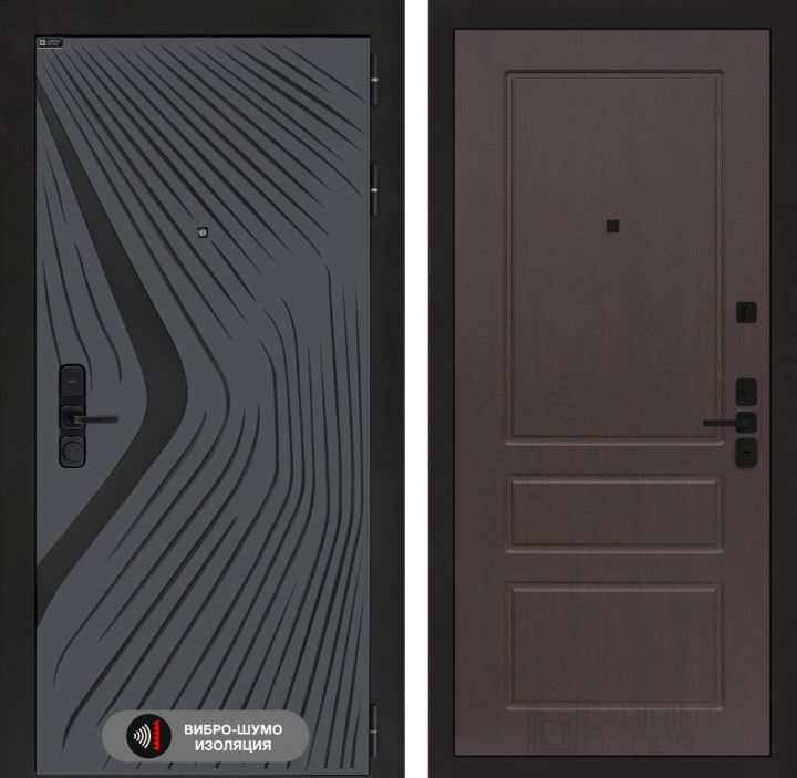 Дверь входная Лабиринт LEOLAB 03 Орех премиум