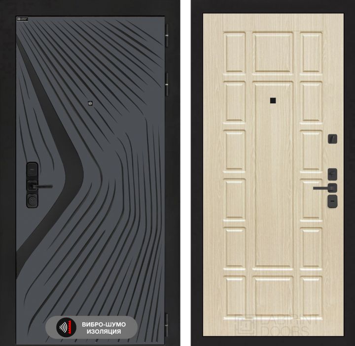 Дверь входная Лабиринт LEOLAB 12 Беленый дуб