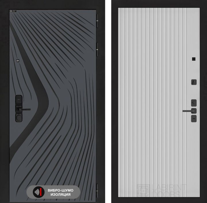 Дверь входная Лабиринт LEOLAB 29 Белый софт рельеф