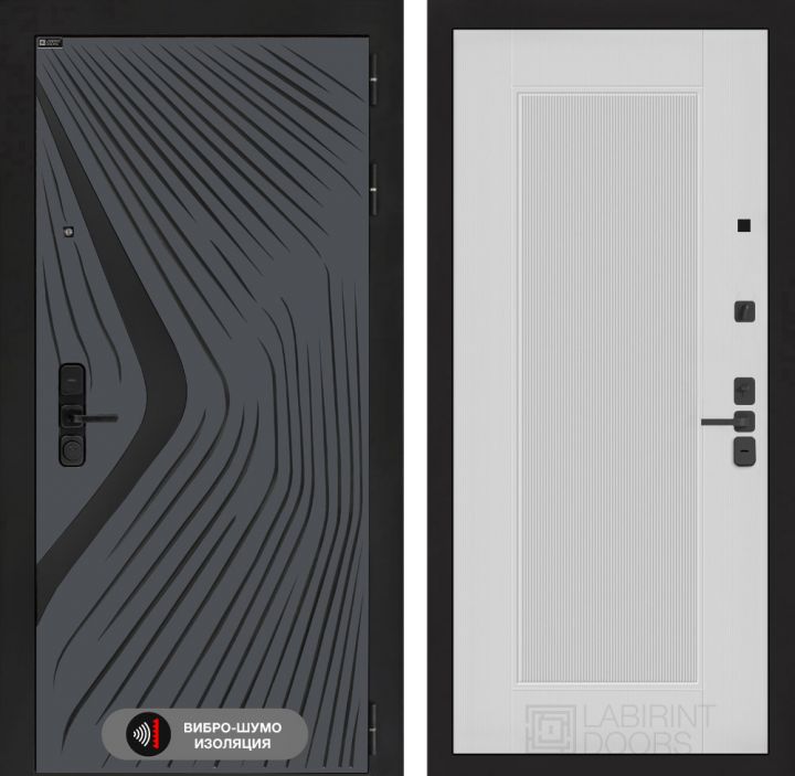 Дверь входная Лабиринт LEOLAB 30 Белый софт рельеф