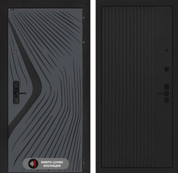 Дверь входная Лабиринт LEOLAB 29 Черный кварц