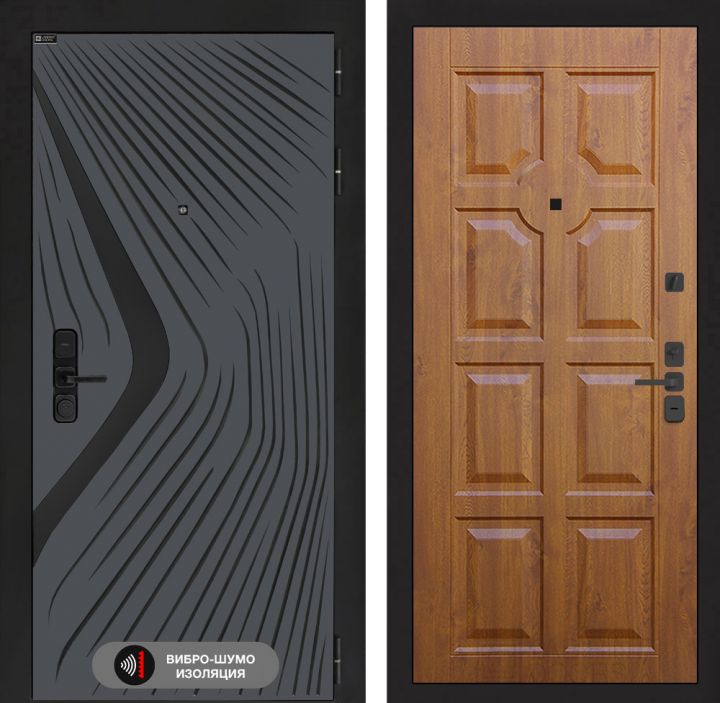 Дверь входная Лабиринт LEOLAB 17 Винорит Золотой дуб